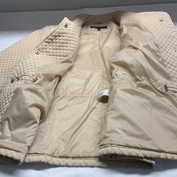 Giacca Quilted Light Weight Chore Coat Jacket Size Large Colour Beige / Ecru - Picture 11 of 12